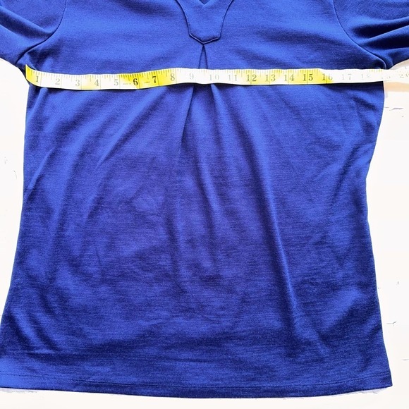 NWOT Women’s Small Denim + Company LS Collared Pullover Shirt - Picture 6 of 7